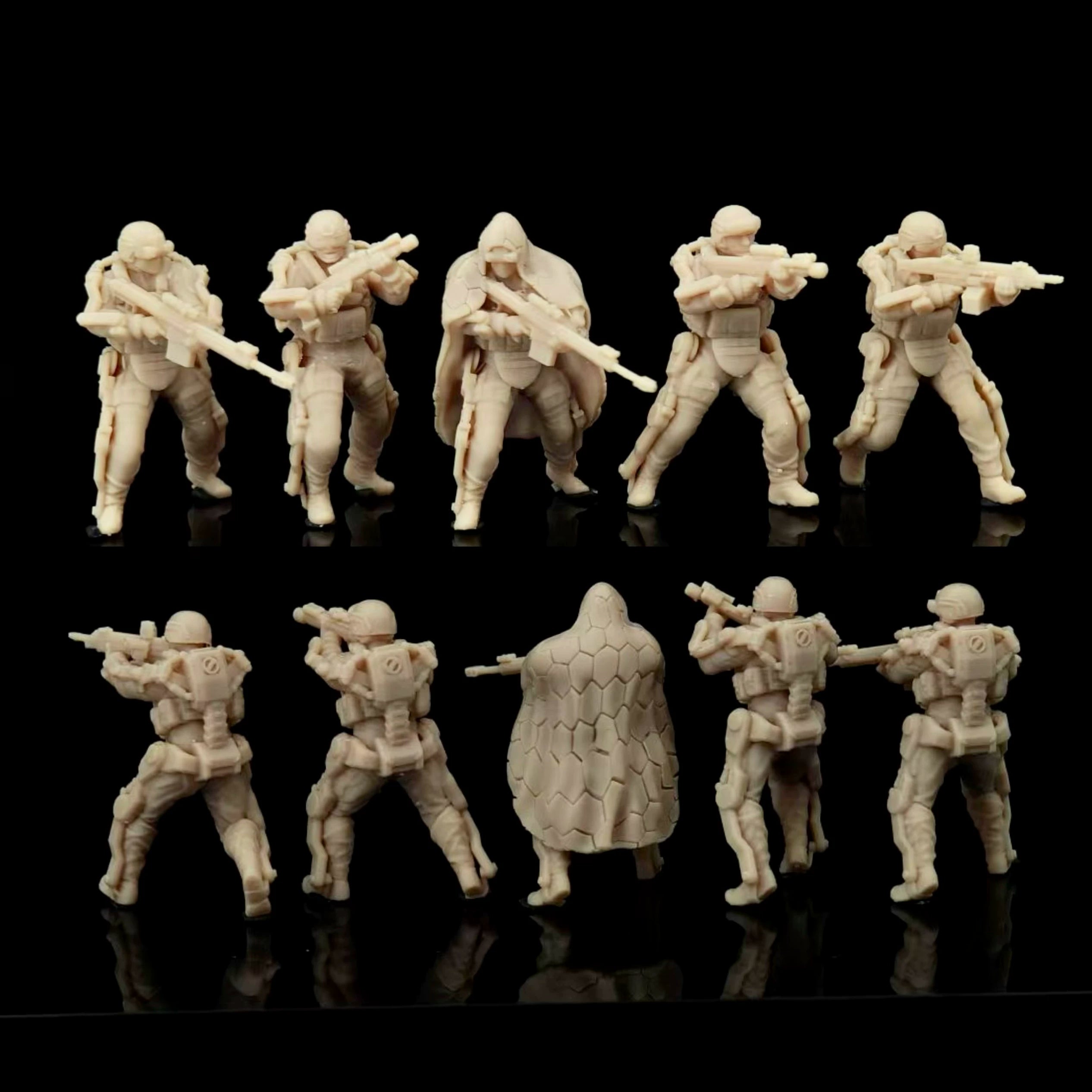 Modern exoskeleton soldier team of 5 LSSNO154 1/35/48/64/72/87/100/144