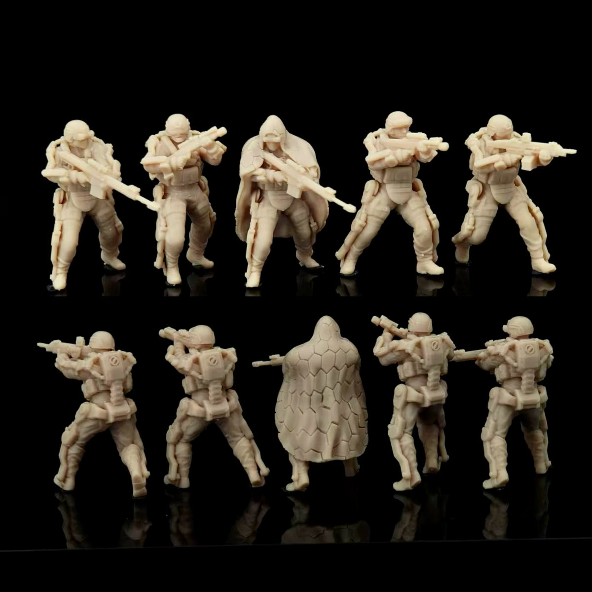 Modern exoskeleton soldier team of 5 LSSNO154 1/35/48/64/72/87/100/144