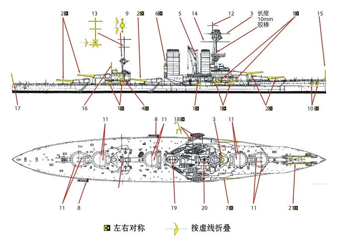SSMODEL WM04226 British World War I Battleship USS Canada 1/2000 Resin Model Set