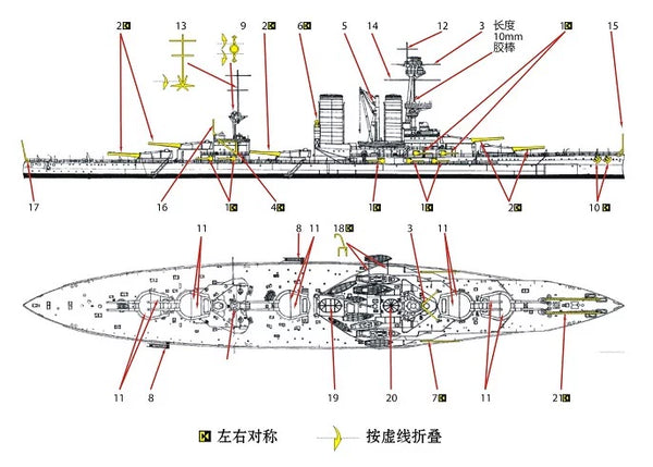 SSMODEL WM04226 British World War I Battleship USS Canada 1/2000 Resin Model Set