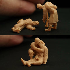 Group of 4 wounded American soldiers from World War II. Available in various scales. LSSNO117 1/35/48/64/72/87/100/144