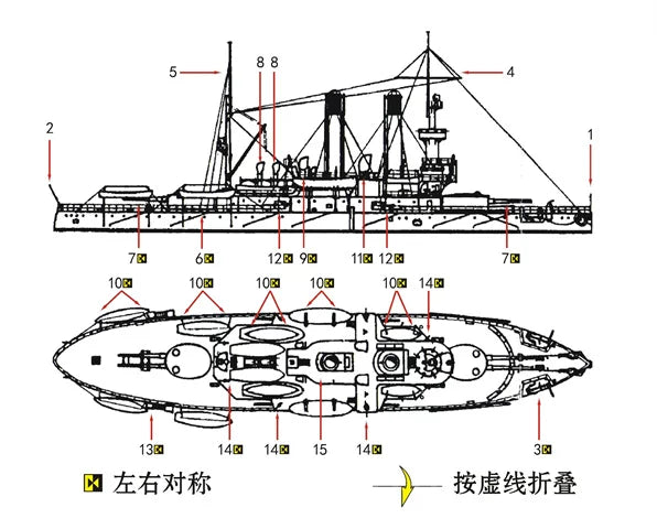 SSMODEL WM04055 Tsarist Russian Coastal Defense Ship Ushakov 1/2000 Resin Model Set — detail view 2