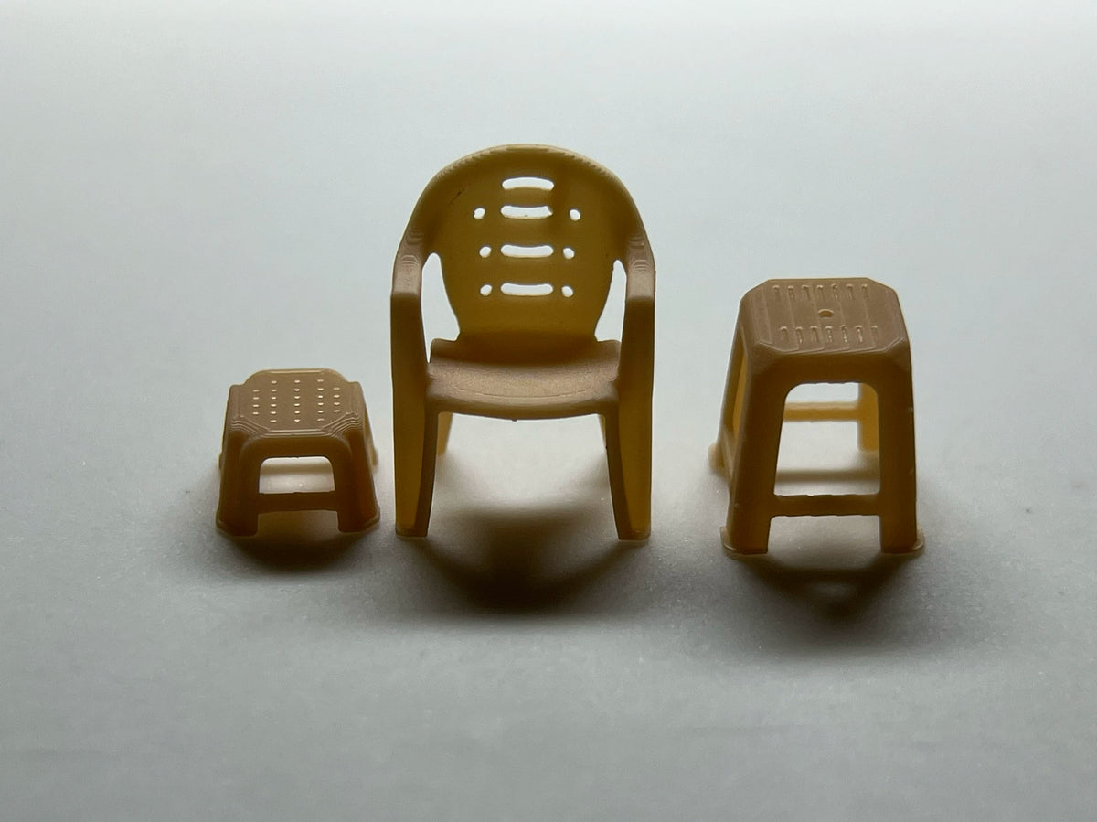 Plastic stools in sets of 3 LSSNO108 1/35/48/64/72/87/100/144