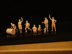 World War II D Air Force ground crew 6-person white model LSSNO211  1/35/48/64/72/87/100/144