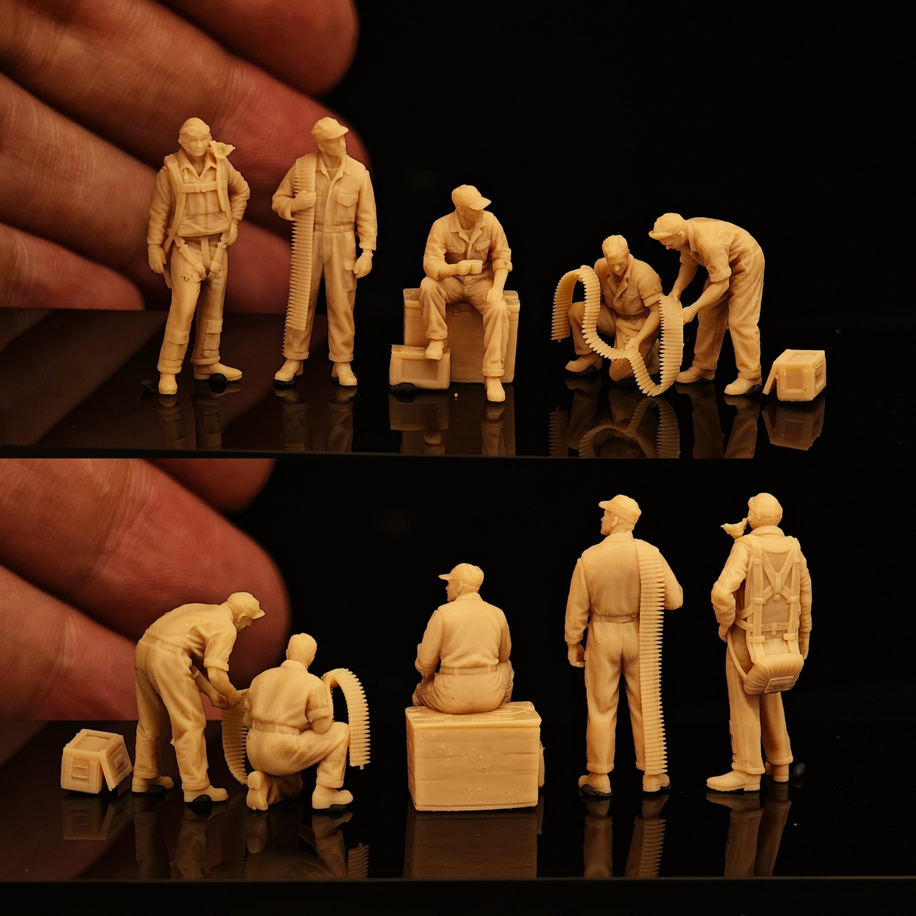WWII US Air Force ground crew of 5  LSSNO310 1/35/48/64/72/87/100/144