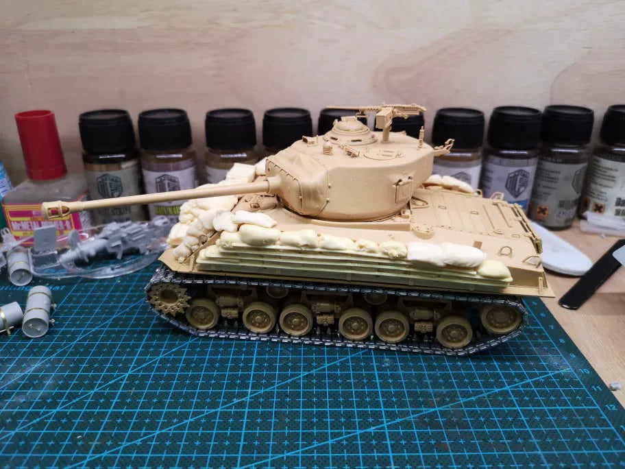 SSMODEL    SX35019 Sherman M4 A3E8 Tank Environmentally friendly zinc alloy metal tracks with brass pins 1/35