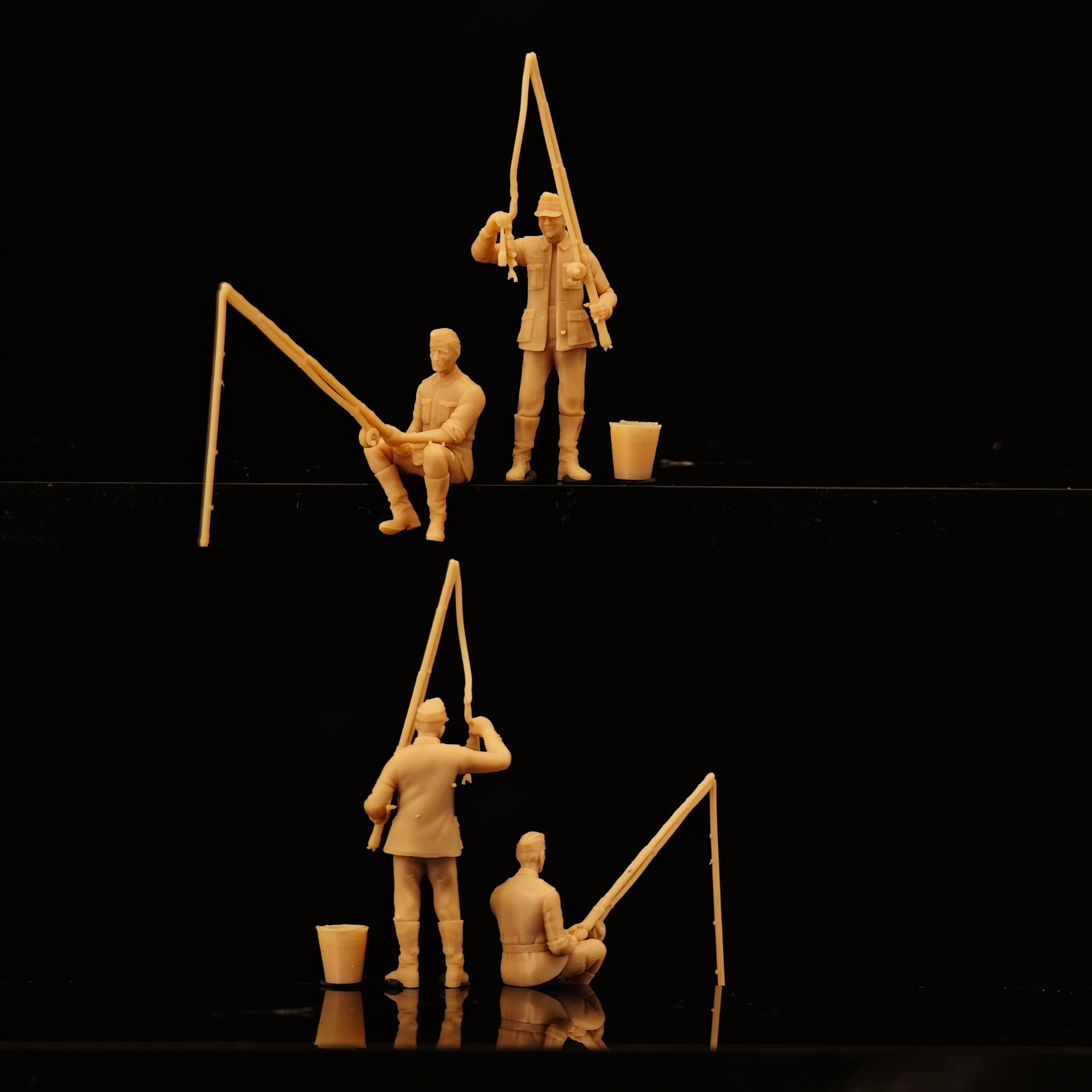 Military Fishing 2-Person Team Little Soldiers  LSSNO241 1/35/48/64/72/87/100/144