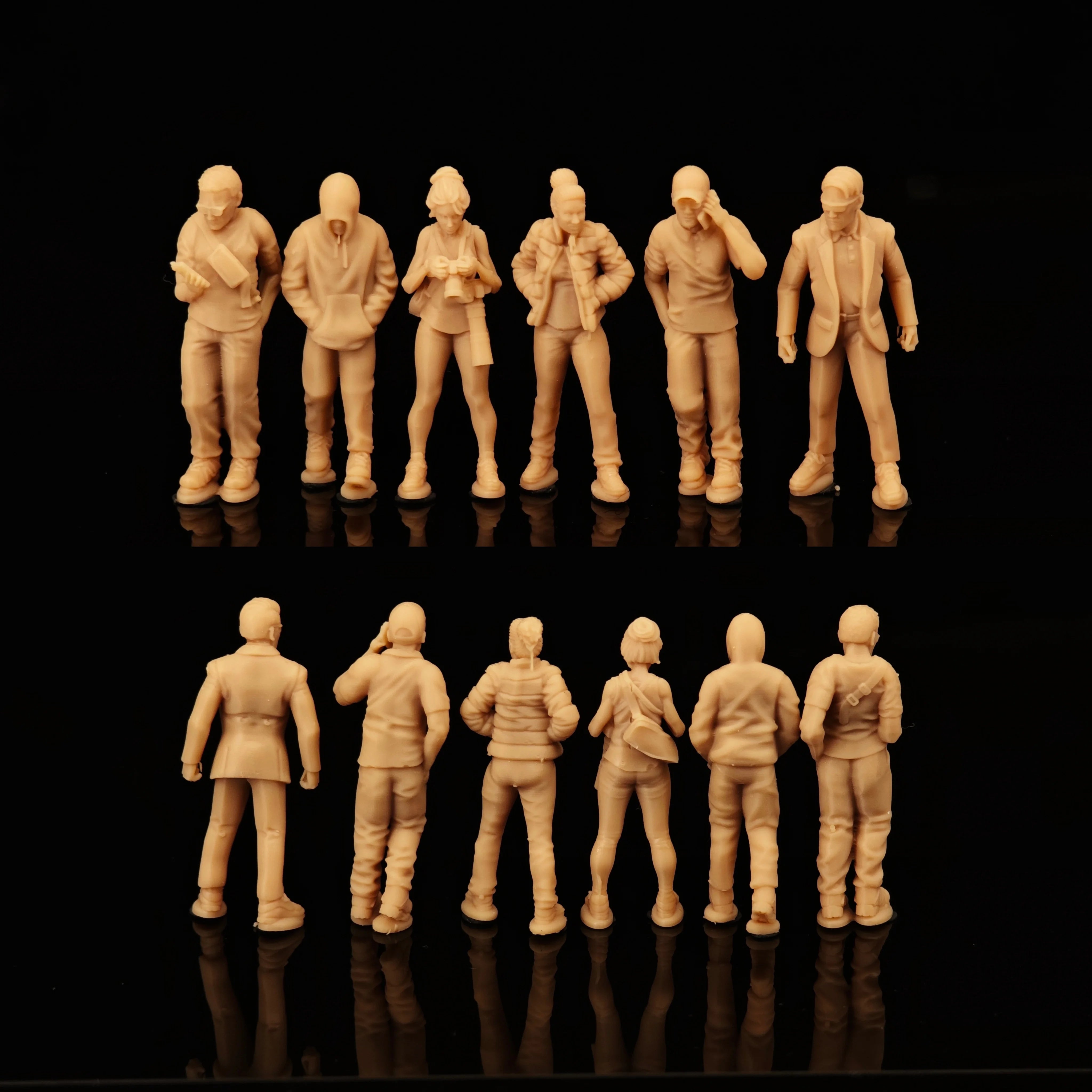 Miniature model, modern undercover, urban secret front, 6-person group, small soldier, white model LSSNO232 1/35/48/64/72/87/100/144