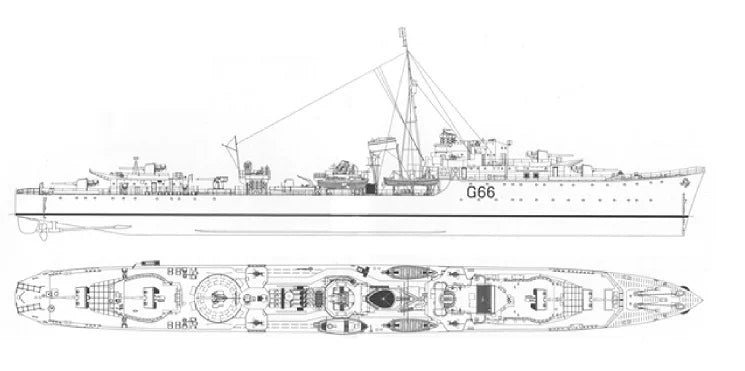 SSMODEL WM04202 British Navy Destroyer O Class 1/2000 Resin Model with PE (2 Ships)
