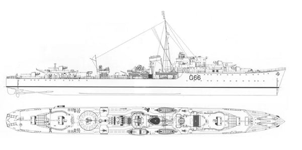 SSMODEL WM04202 British Navy Destroyer O Class 1/2000 Resin Model with PE (2 Ships)