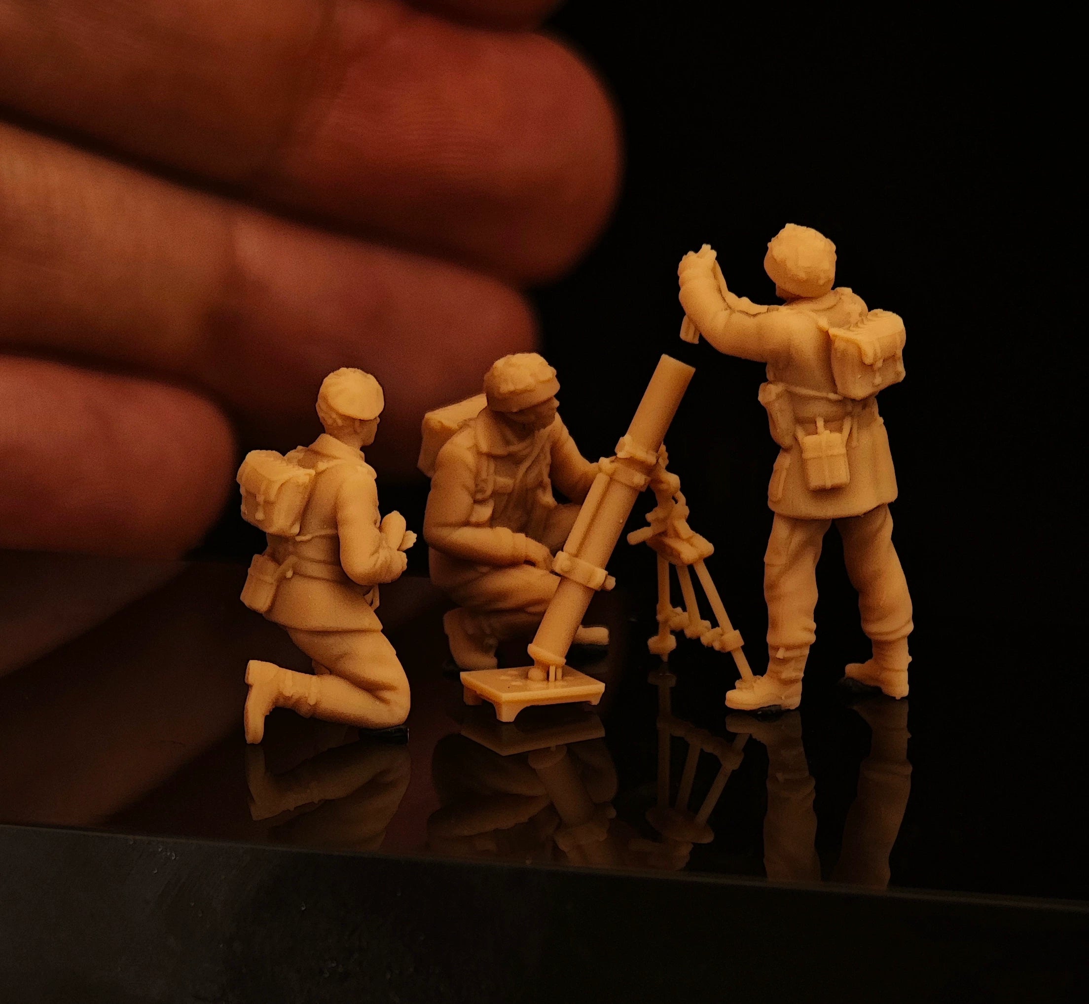 WWII British paratrooper ML3-inch mortar 3-man LSSNO286 1/35/48/64/72/87/100/144