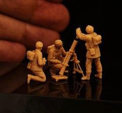 WWII British paratrooper ML3-inch mortar 3-man LSSNO286 1/35/48/64/72/87/100/144