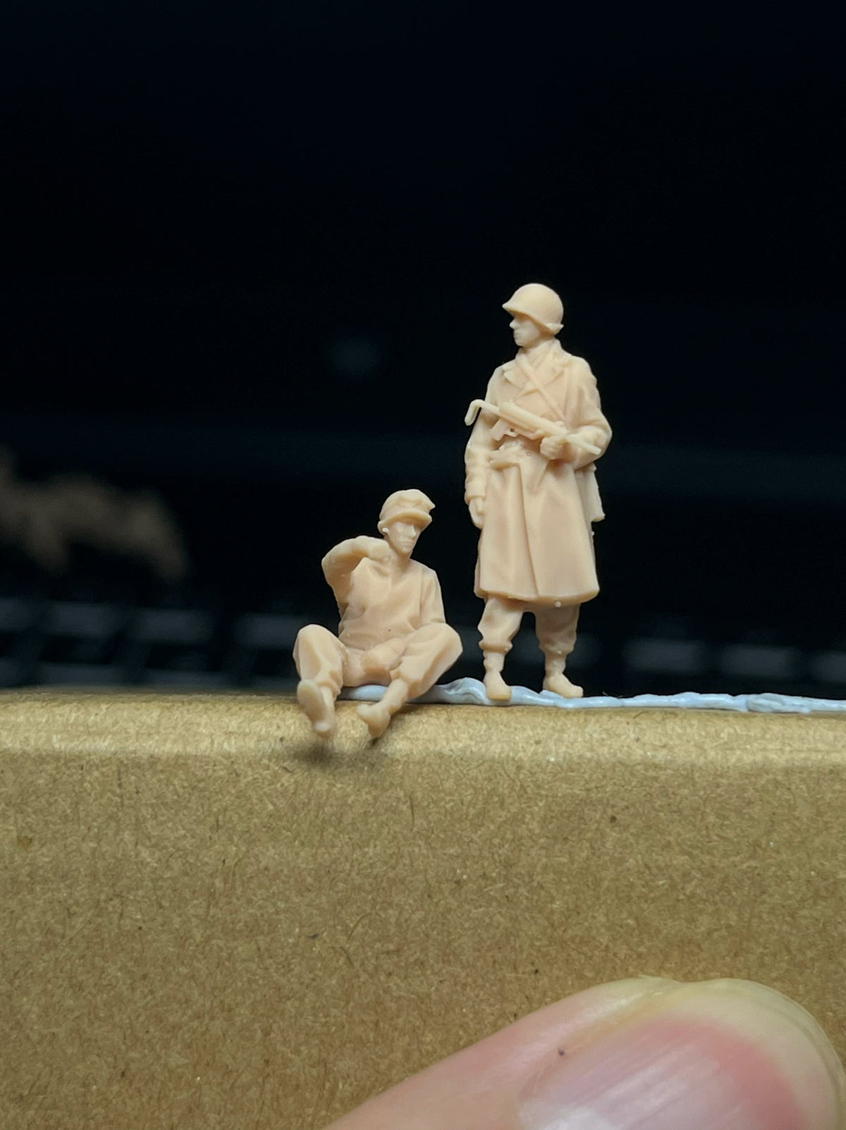 WWII US Army Jeep Willys figure, white membrane communication, multiple scales available.LSSNO58 1/35/48/64/72/87/100/144