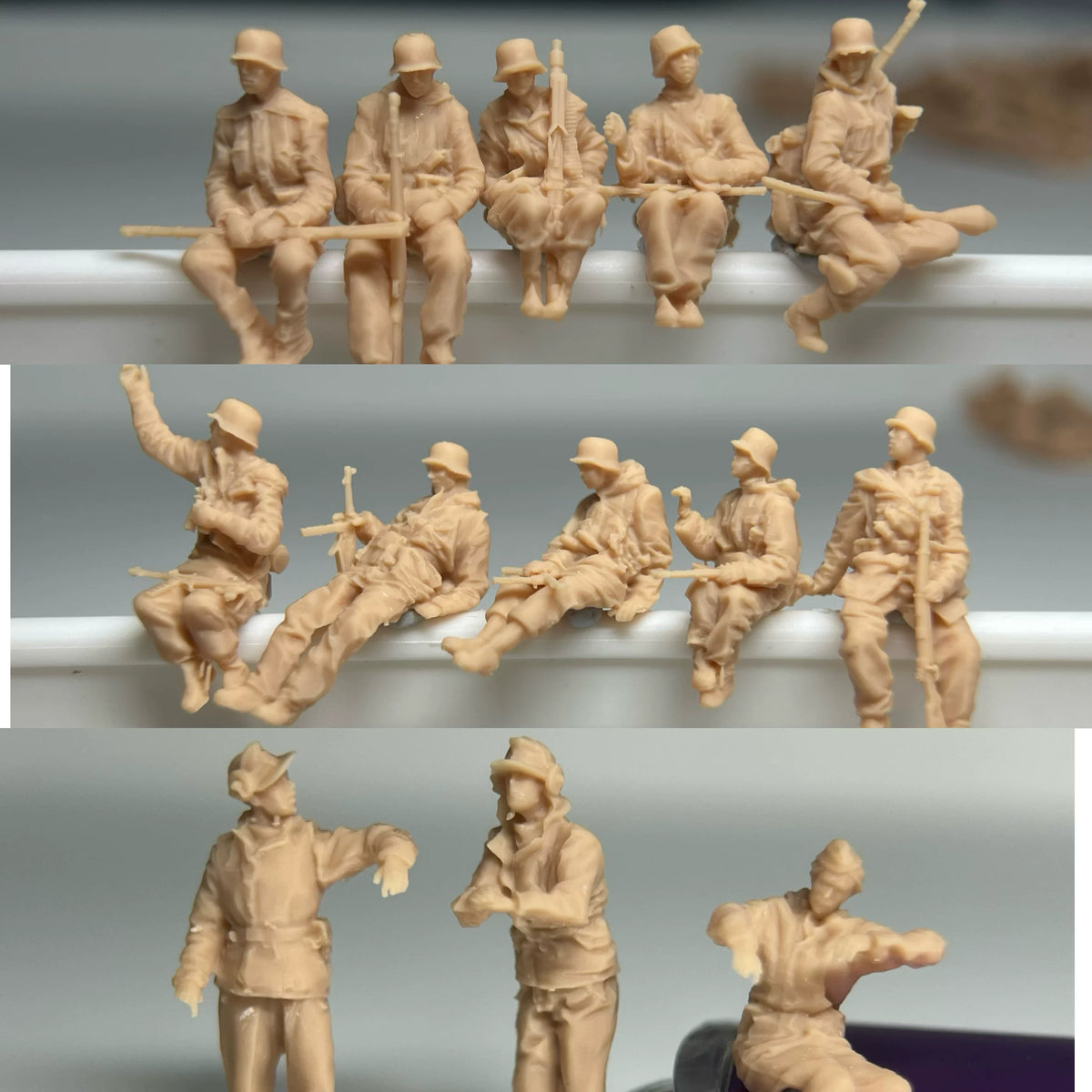 13 Winter Sitting Tank Soldiers in World War II D LSSNO70 1/35/48/64/72/87/100/144 Main image
