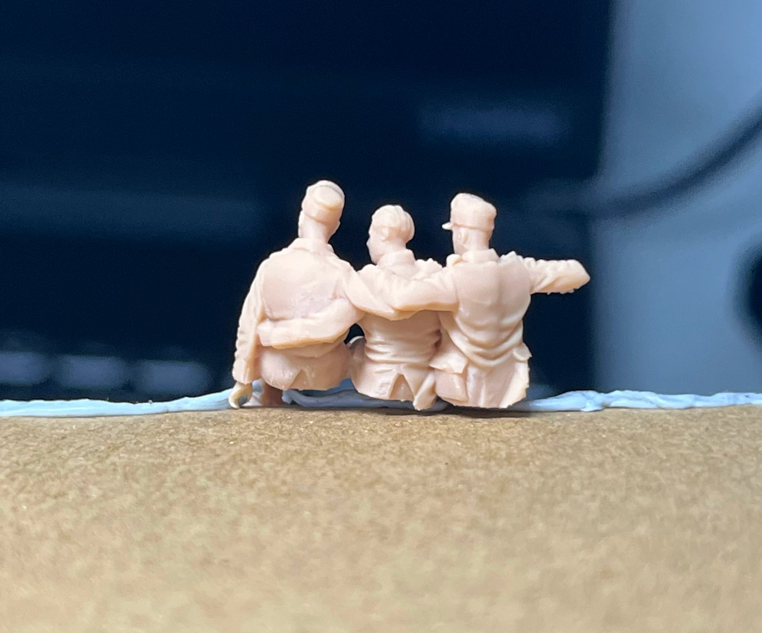 World War II vehicle-mounted soldier crew of 3 LSSNO60 1/35/48/64/72/87/100/144
