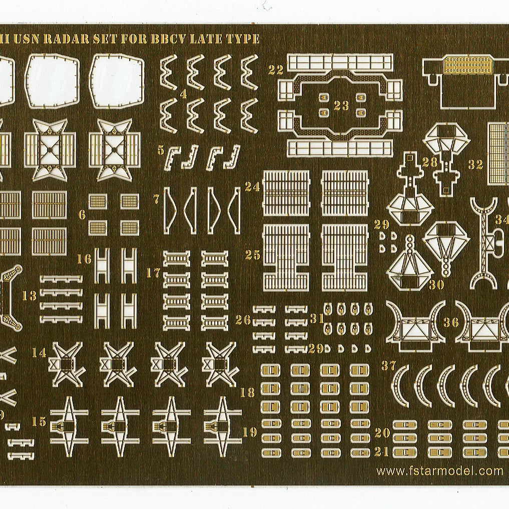 5-Star FS350032 1/350 American Radar Set 2: Battleship and Carrier Late Version — detail view 4