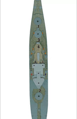 1/700 Hunter W70011 Wisconsin BB-64 wooden deck with Trumpeter 05706