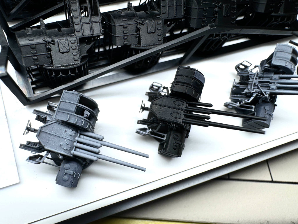 SSMODEL R350016   1/350Ratio 127mm gun late stage split three angle adjustments