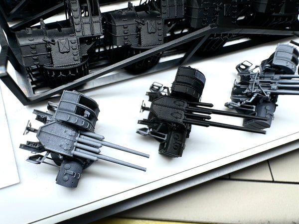 SSMODEL R350016   1/350Ratio 127mm gun late stage split three angle adjustments