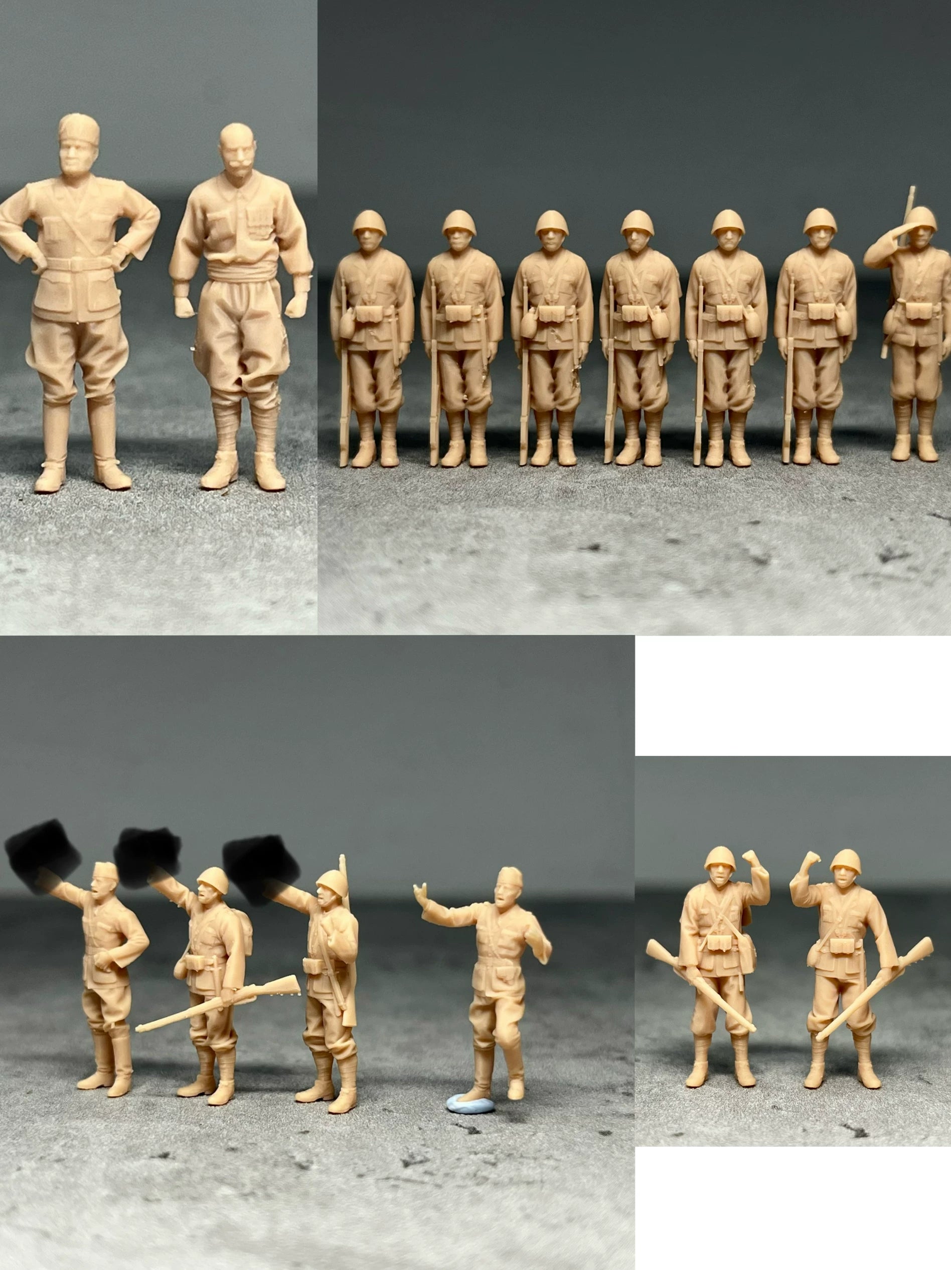 Group of 15 Italian soldiers from World War II. Can be customized with various proportions for communication purposes.LSSNo49 1/35/48/64/72/87/100/144