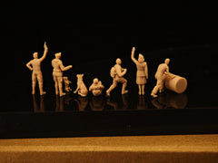 World War II D Air Force ground crew 6-person white model LSSNO211  1/35/48/64/72/87/100/144