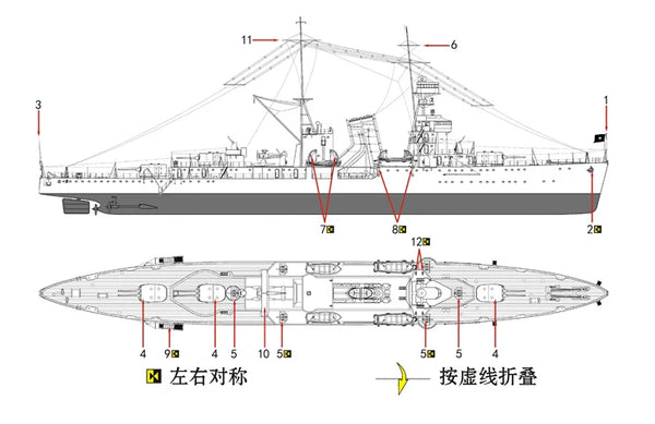 SSMODEL WM04401 Cruiser Ninghai 1/2000 Resin Model (Includes PE)