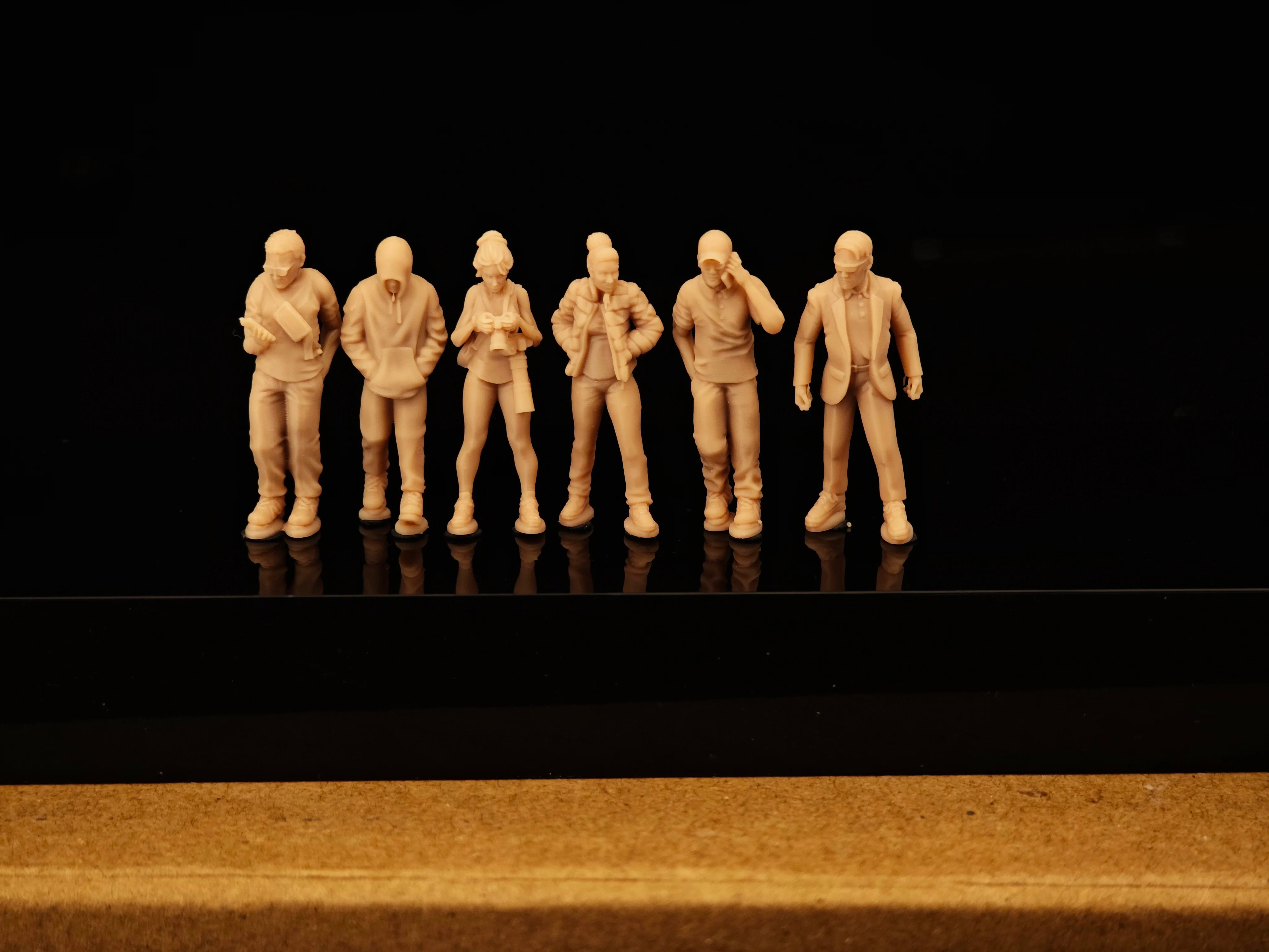 Miniature model, modern undercover, urban secret front, 6-person group, small soldier, white model LSSNO232 1/35/48/64/72/87/100/144