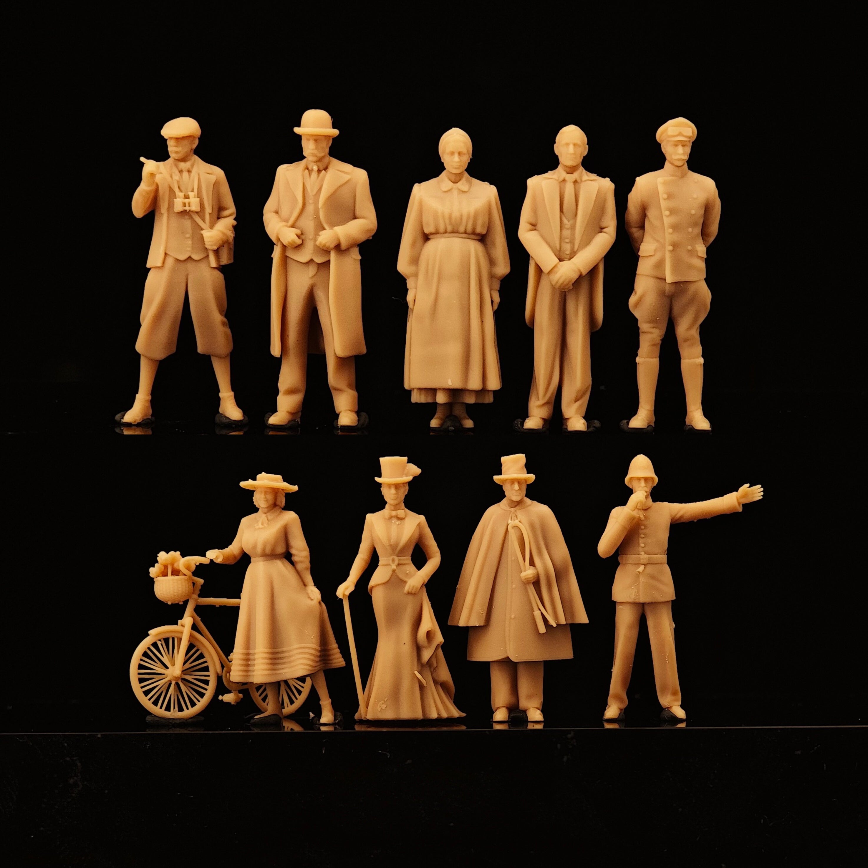 Miniature Model World War II European Civilian 9-Person Small Soldier White Model LSSNO240 1/35/48/64/72/87/100/144