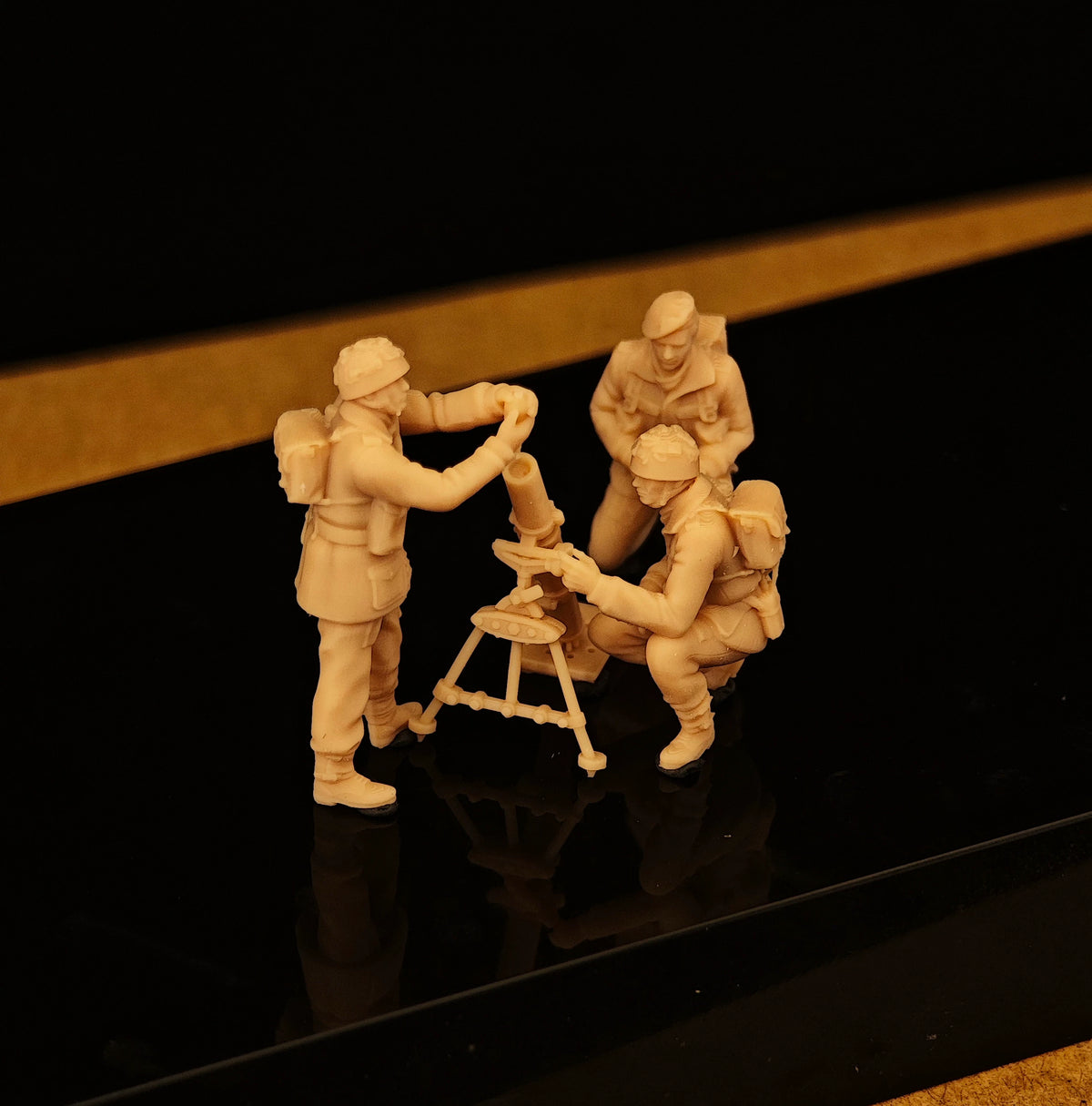 WWII British paratrooper ML3-inch mortar 3-man LSSNO286 1/35/48/64/72/87/100/144