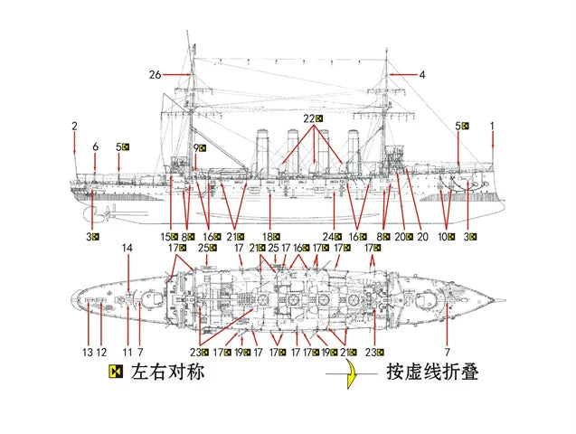 SSMODEL WM04236 UK Armoured Cruiser Cressy 1/2000 Resin Model with PE — detail view 2