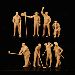 Miniature Golf Player Scene 8-Person Small Soldier White Model LSSNO234 1/35/48/64/72/87/100/144