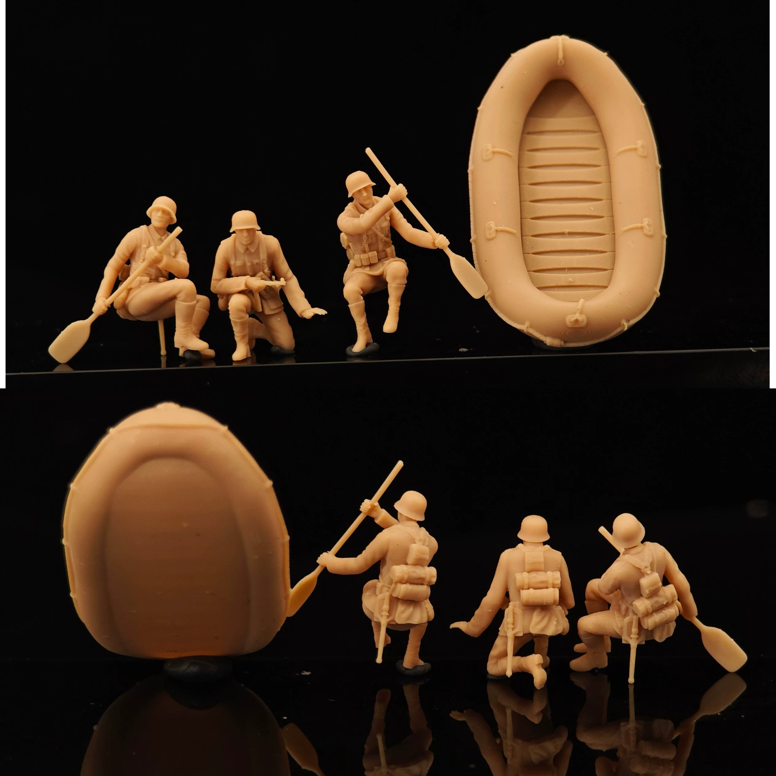 World War II River Crossing Trio (3 people per boat) LSSNO165 1/35/48/64/72/87/100/144