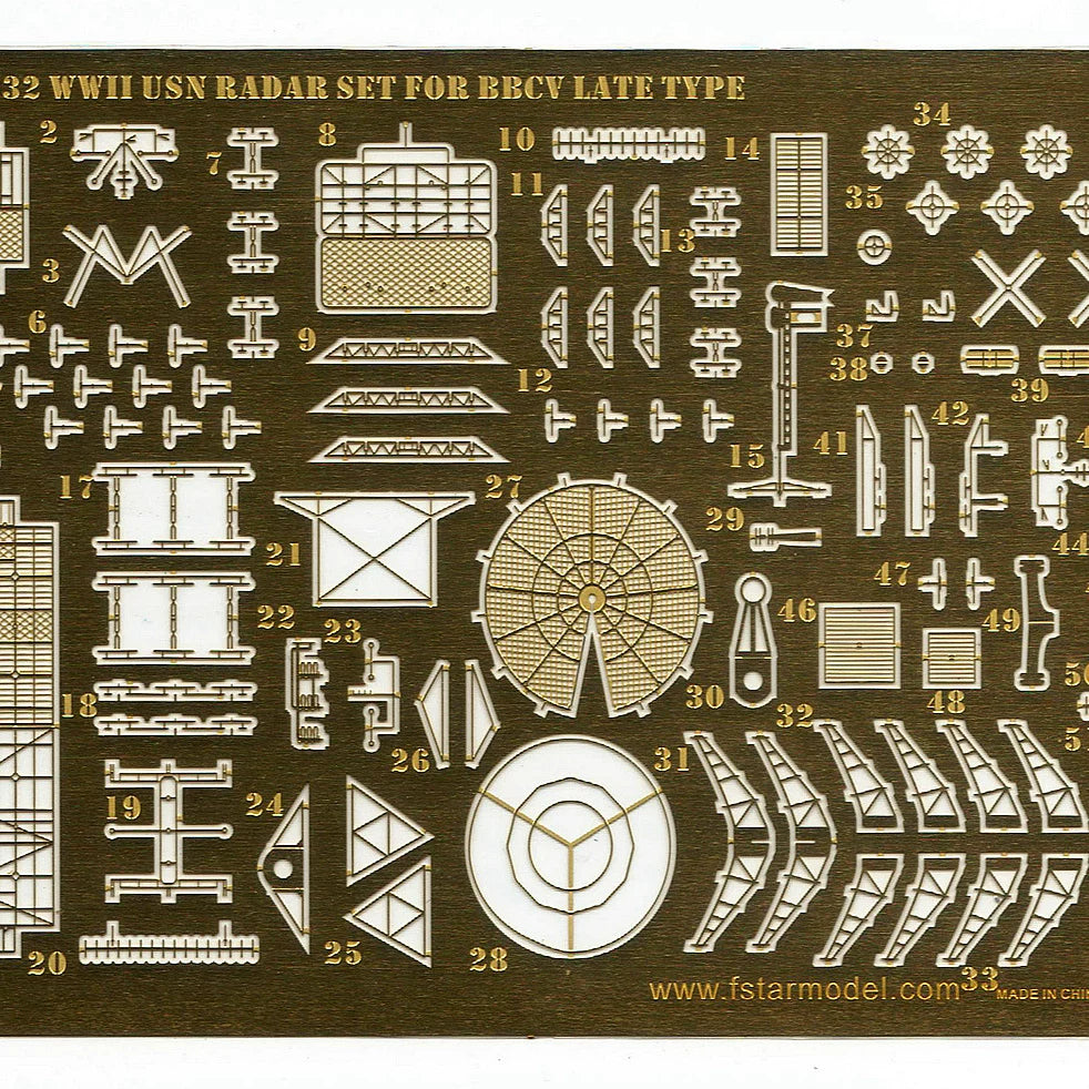 5-Star FS350032 1/350 American Radar Set 2: Battleship and Carrier Late Version — detail view 5
