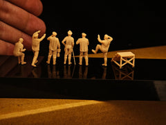 World War I German Air Force pilots, ground crew members, and 6-person team miniature LSSNO292 1/35/48/64/72/87/100/144