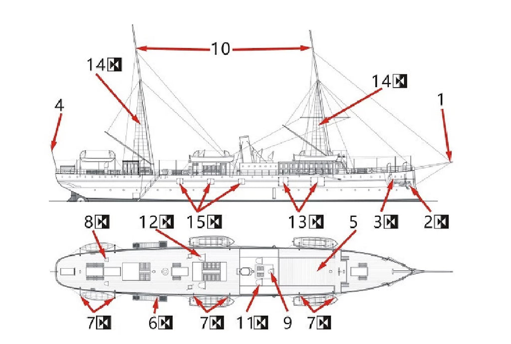 SSMODEL WM04501 Qing Dynasty Navy Transport Ship Kangji 1/2000 Resin Model (Includes PE)