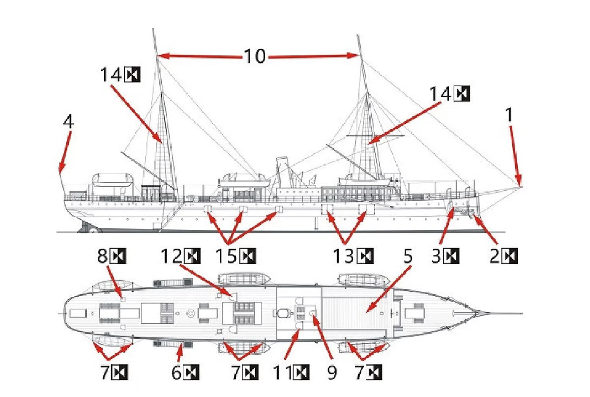SSMODEL WM04501 Qing Dynasty Navy Transport Ship Kangji 1/2000 Resin Model (Includes PE) — detail view 2