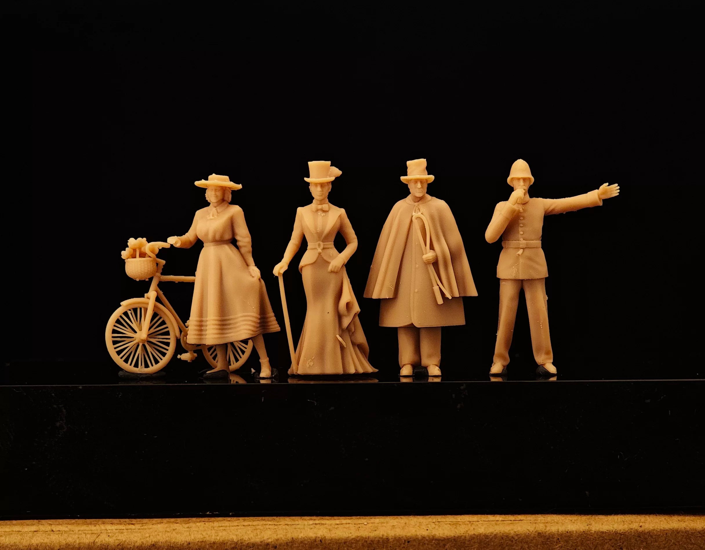 Miniature Model World War II European Civilian 9-Person Small Soldier White Model LSSNO240 1/35/48/64/72/87/100/144