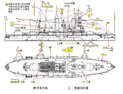 SSMODEL WM04228 Tsarist Russian Battleship Petropavlovsk-Karabakh 1/2000 Resin Model (Includes PE)