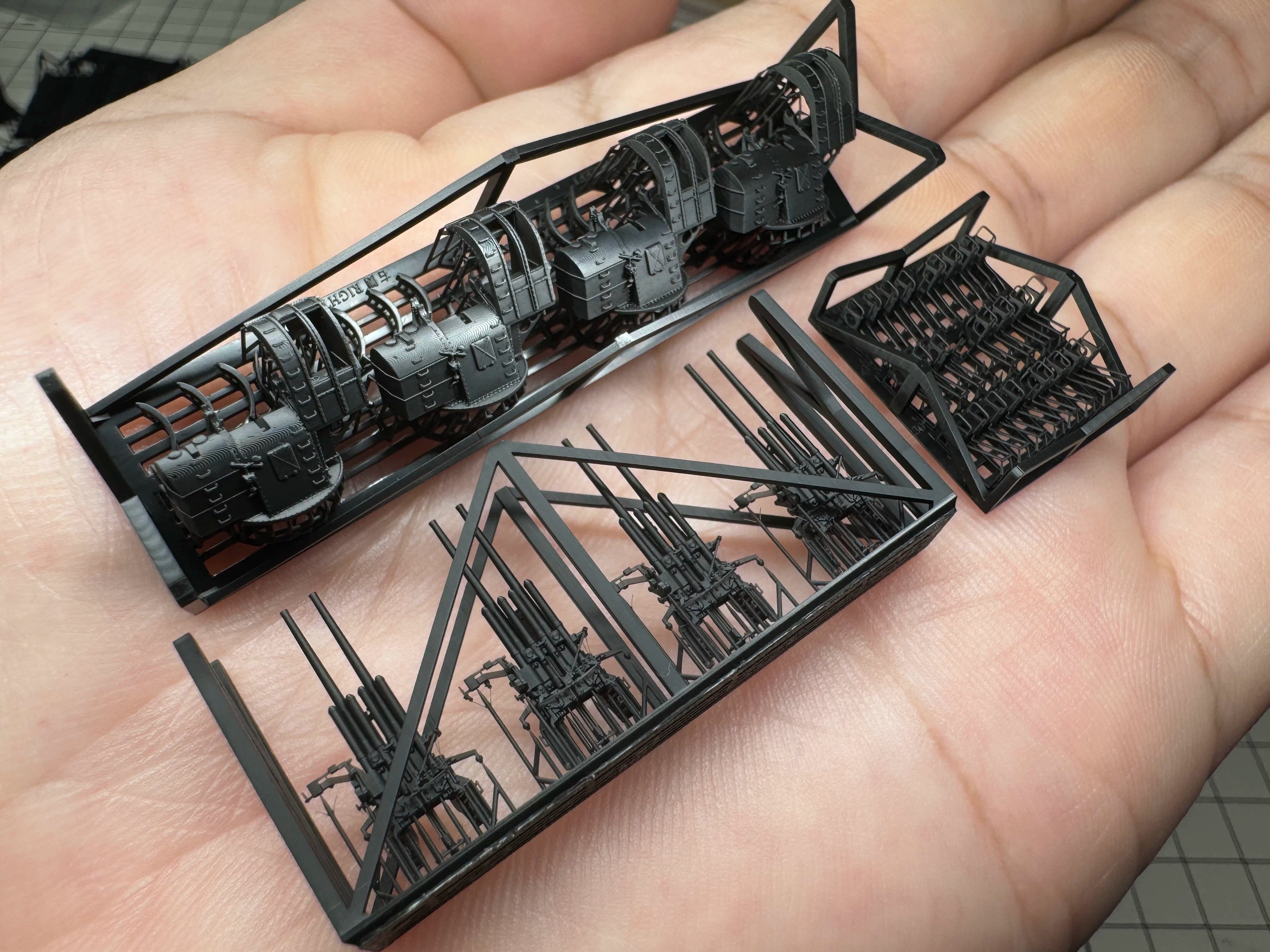 SSMODEL R350015   1/350Proportional 127mm anti-aircraft gun early split three angle adjustments
