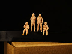 Modern LA100 Panda Helmet 4-Person Miniature Soldier Figure White Model LSSNO229  1/35/48/64/72/87/100/144