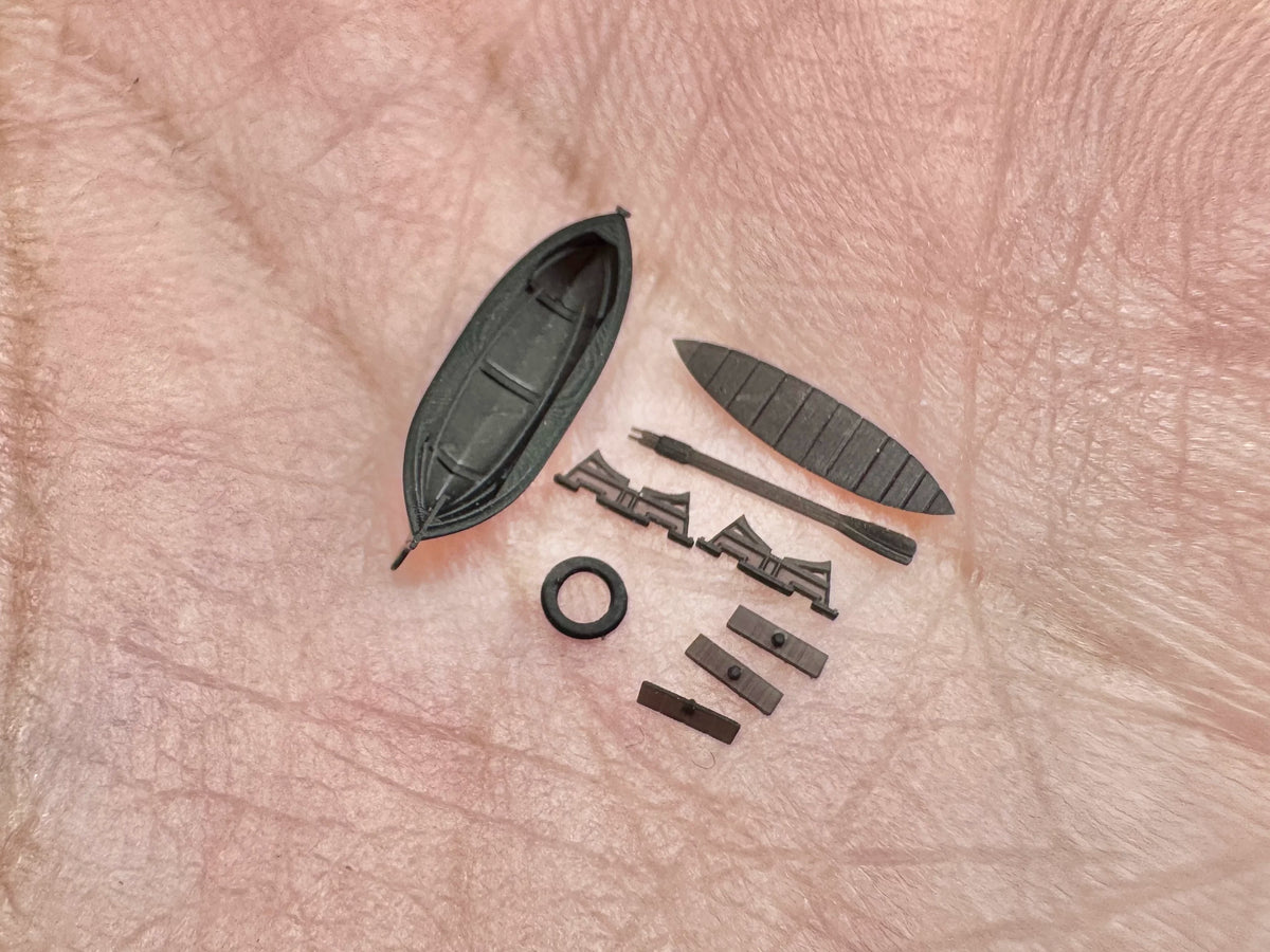 SSMODEL G350057  350 scale German Navy rowboat — detail view 6