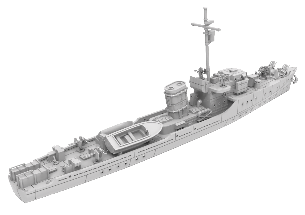 RHWS004 USN Experimental Class Submarine Chaser PC-451 Water line