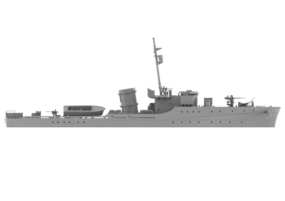 RHWS004 USN Experimental Class Submarine Chaser PC-451 Water line