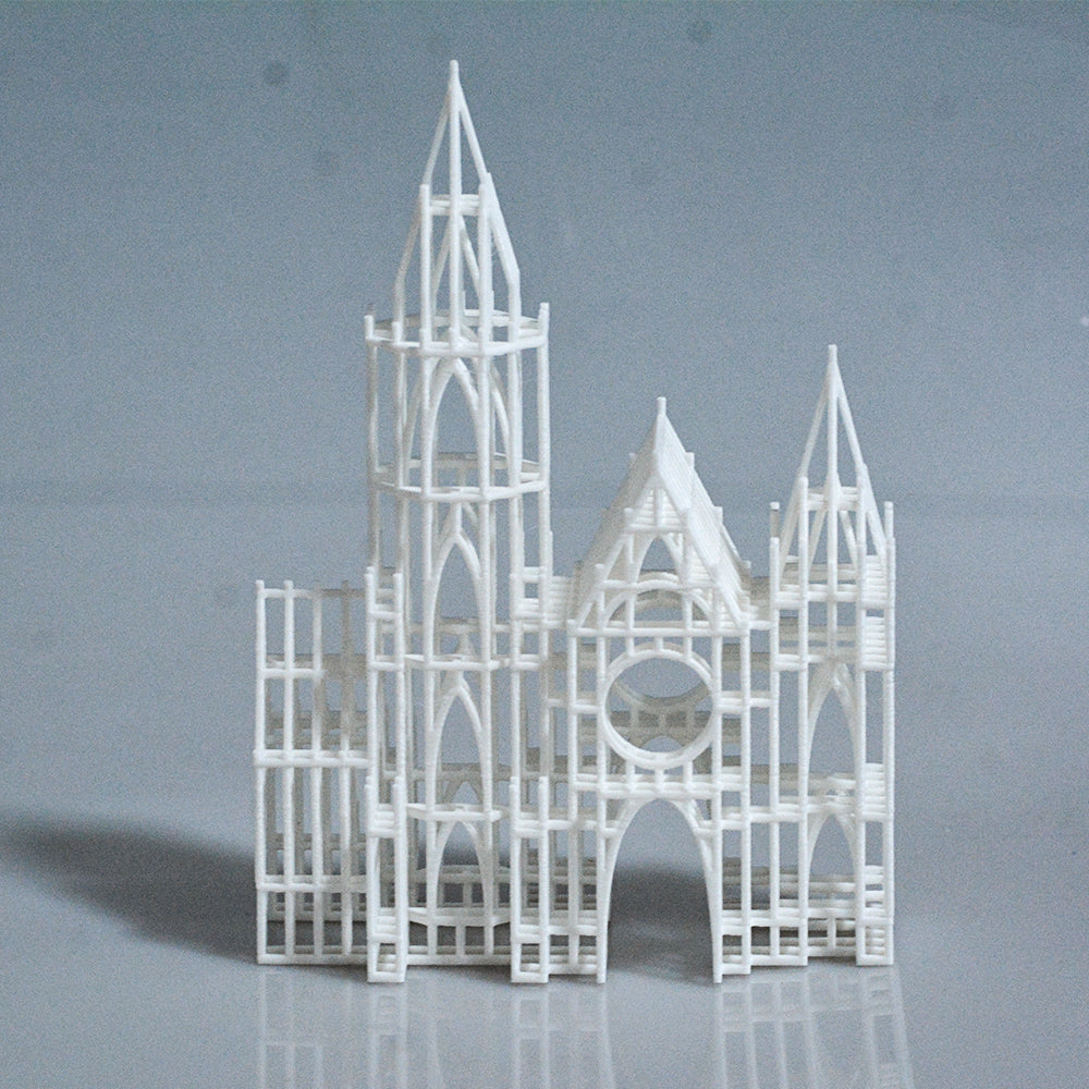 SSMODEL RHF020B/022B 1/L 1/M 1/S Minimalist European-Style Spired Castle Concept Ornament Miniature Factory Building Military Car Railroad Track Accessory Props Diorama Scenery