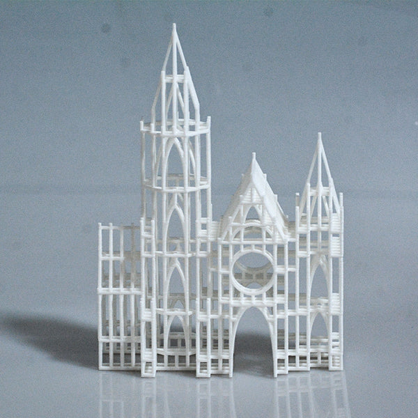 SSMODEL RHF020B/022B 1/L 1/M 1/S Minimalist European-Style Spired Castle Concept Ornament Miniature Factory Building Military Car Railroad Track Accessory Props Diorama Scenery