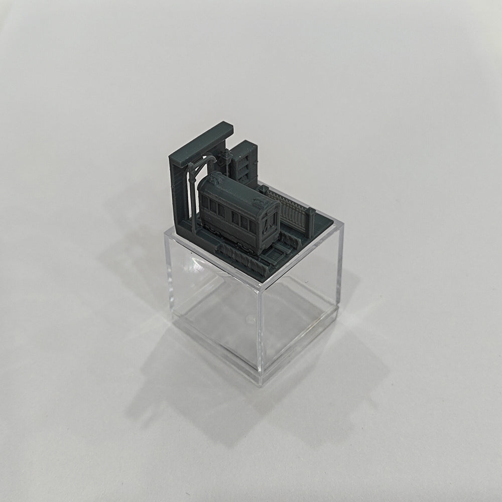 RHMG-157 1/S  3D Printed Architectural Model Decor Miniature Building Ornament For Deskdesktop Ornament  Railway Station Diorama