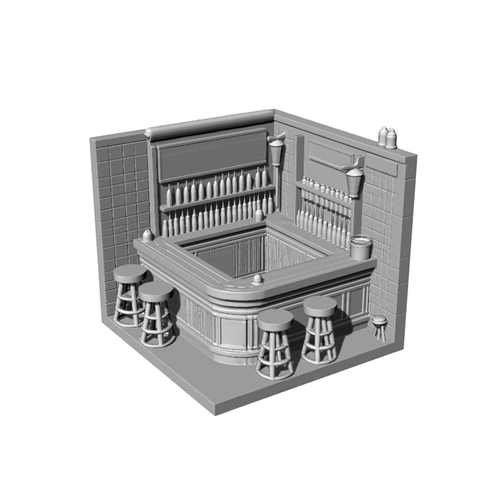 RHMG-204(205) 1/S 1/L 3D Printed Architectural Model Decor Miniature Building Ornament for Deskdesktop ornament Bar