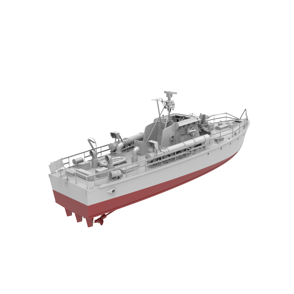RHWS032S-A Military Model Kit Full Hull British HMS Gay Archer Torpedo Boat