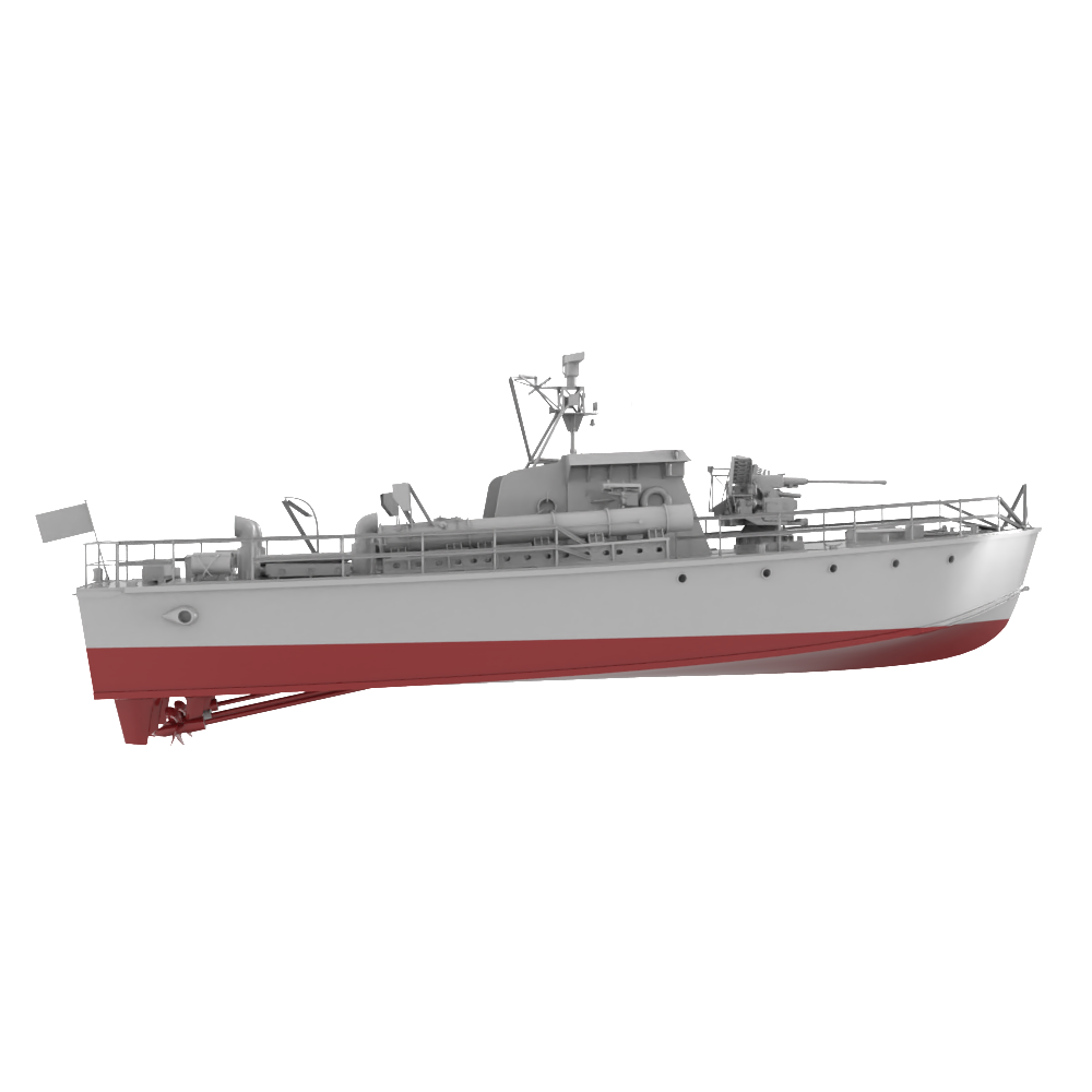 RHWS032S-A Military Model Kit Full Hull British HMS Gay Archer Torpedo Boat