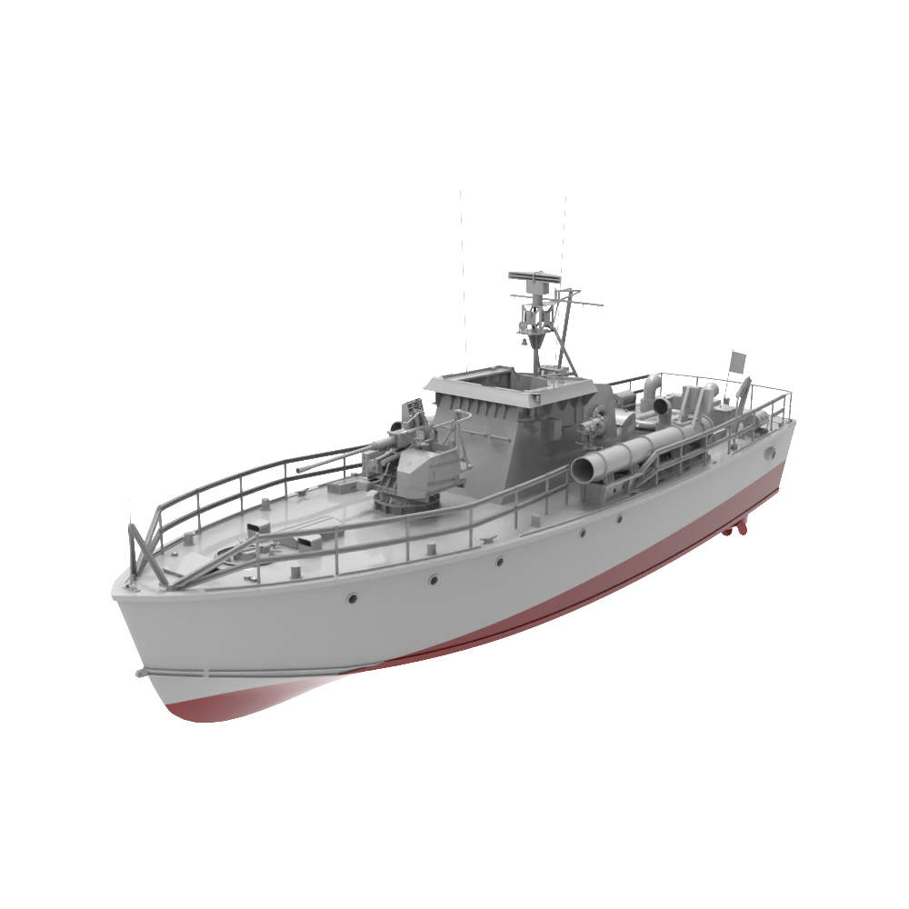 RHWS032S-A Military Model Kit Full Hull British HMS Gay Archer Torpedo Boat